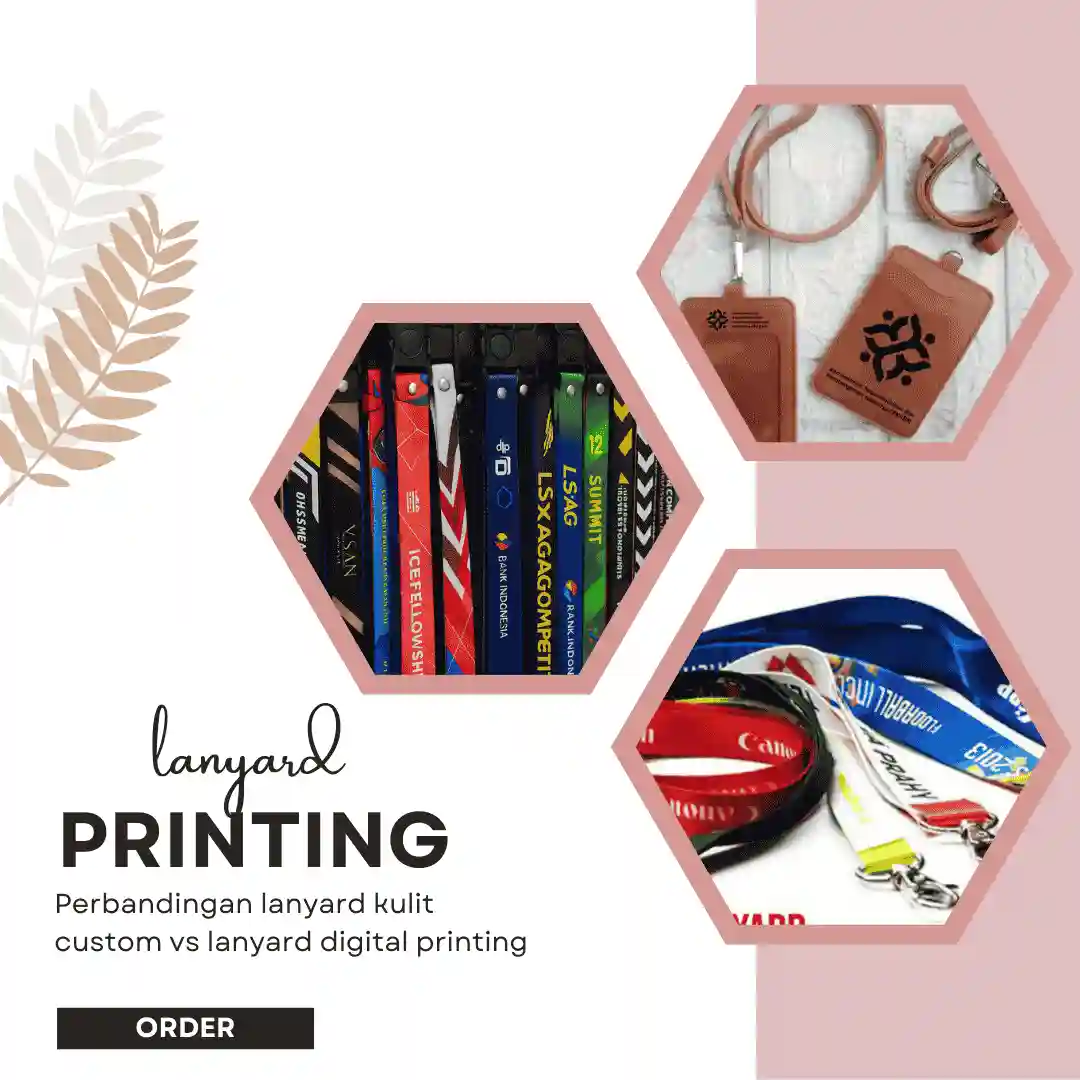 Lanyard Printing Tissue vs Lanyard Kulit Custom